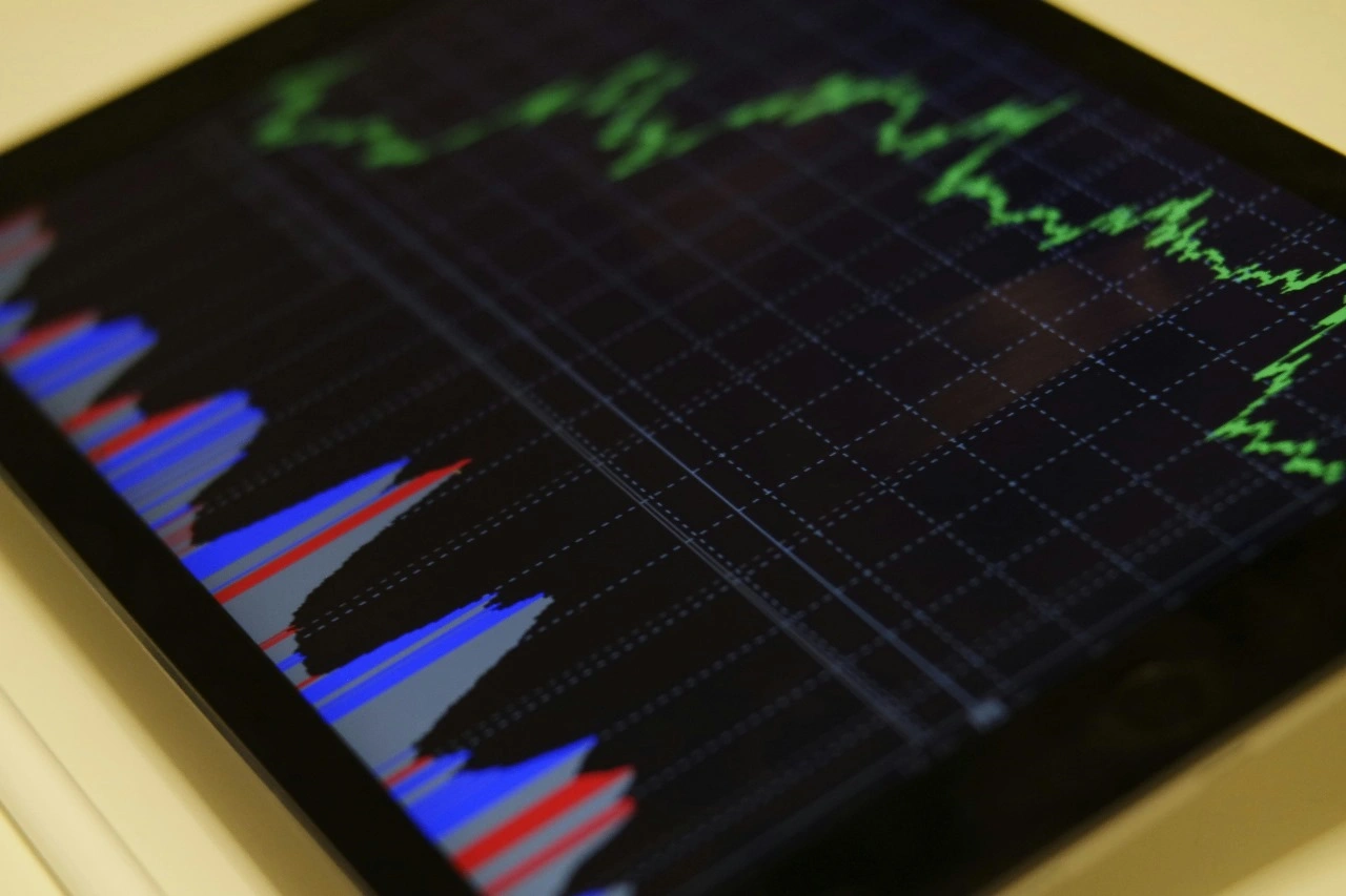 Data graph on a screen representing digital marketing analytics.