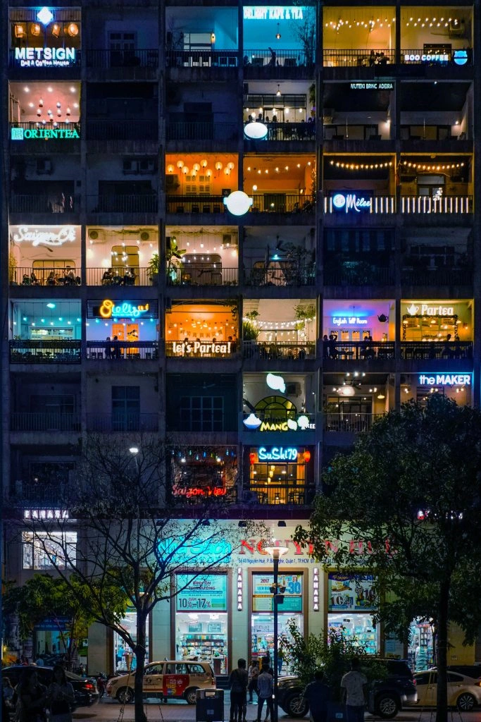 Brightly lit building representing innovative digital solutions by ZeroMaze Agency