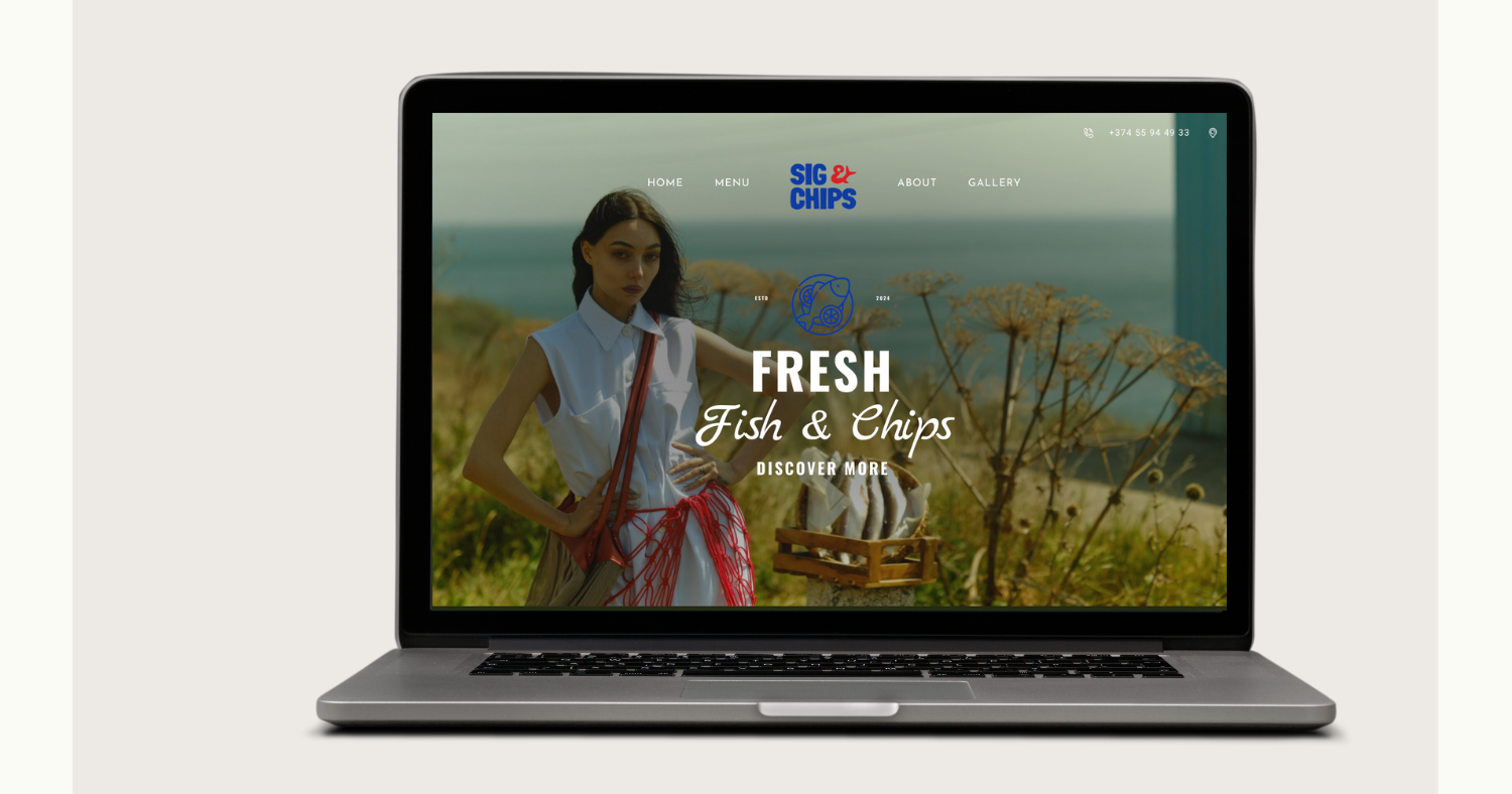 Website mockup on laptop for Margaryan Business Group by ZeroMaze Agency