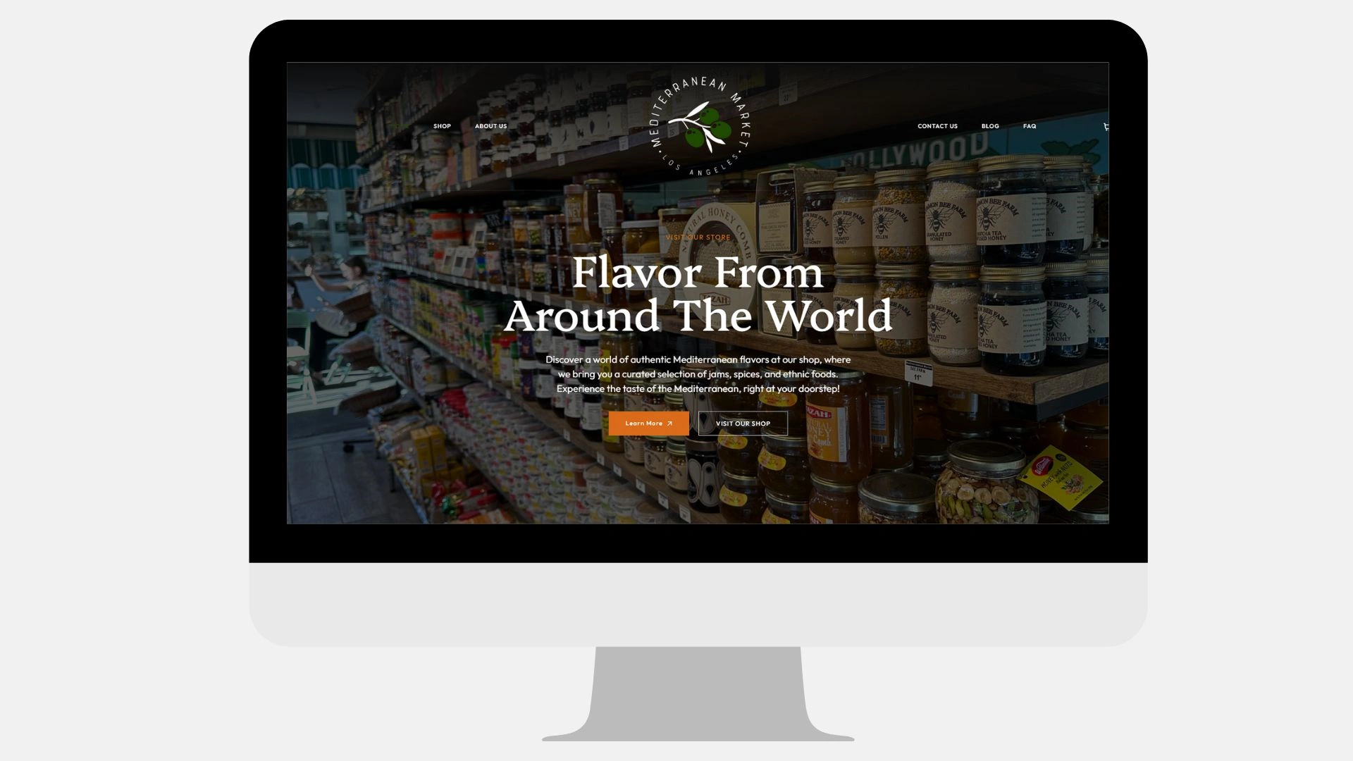 Market Mediterranean website mockup by ZeroMaze Agency